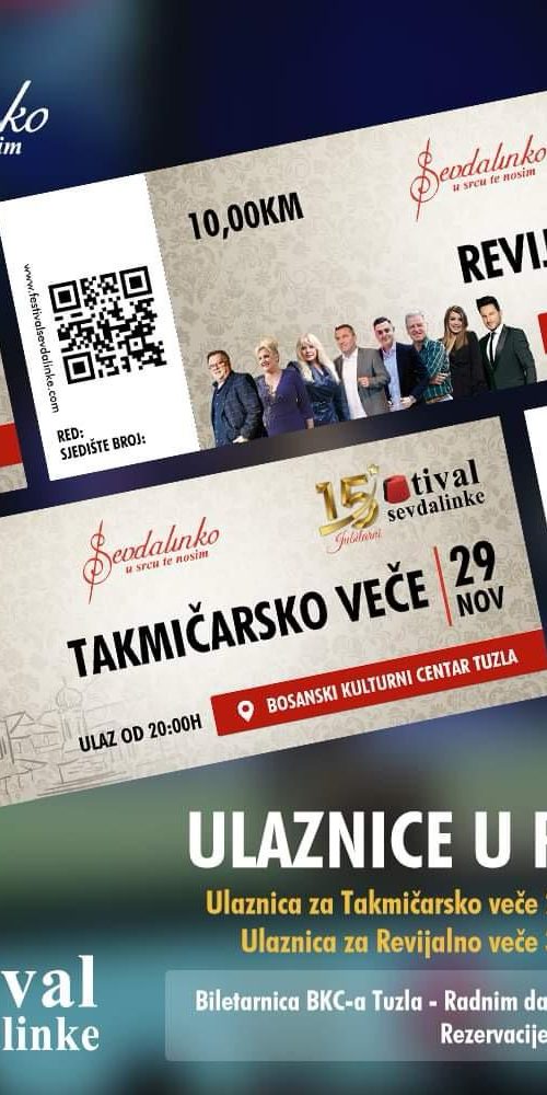 Počela prodaja ulaznica za takmičarsko i revijalno veče 15. Festivala sevdalinke